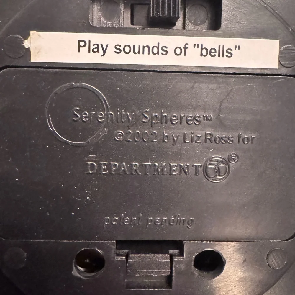 Department 56 Serenity Sphere by Liz Ross 2002 Rock Garden‎ Play Sounds Of Bells